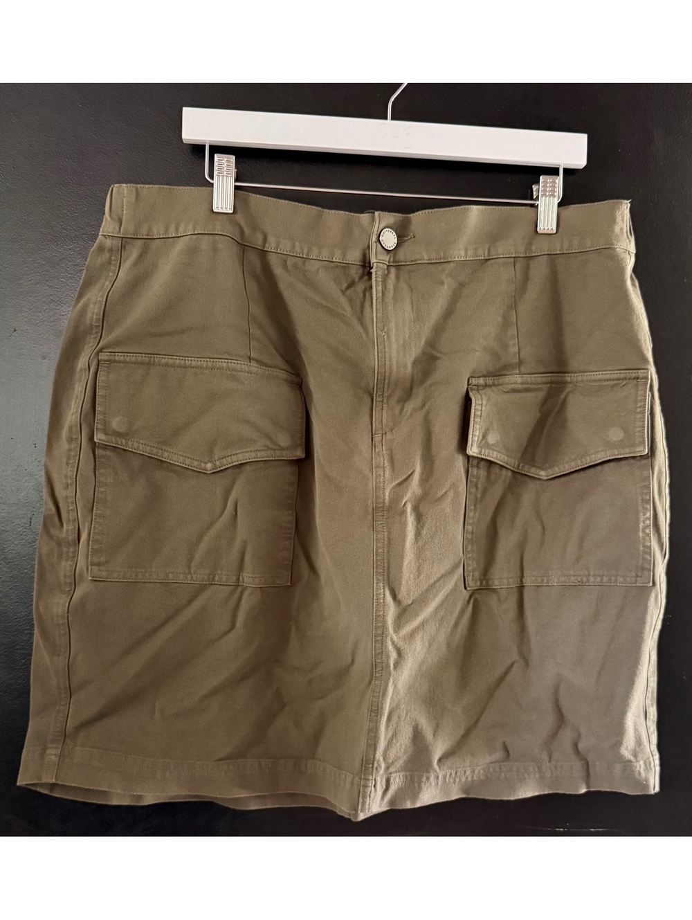 Universal Standard Olive Green Cargo Utility Skirt Size M
